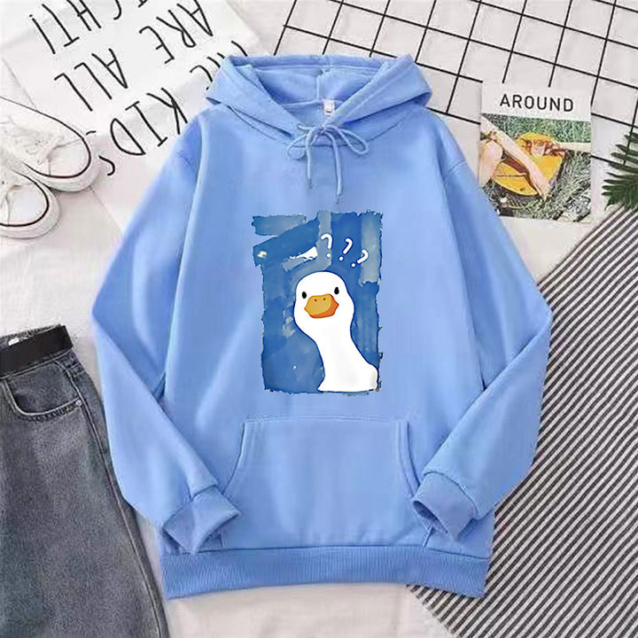 Damen Kapuzenpullover mit verspieltem Entenmotiv Skjora 1772613013