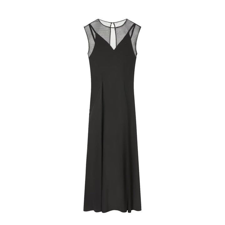 Dame Maxikjole med elegant transparens Skjora