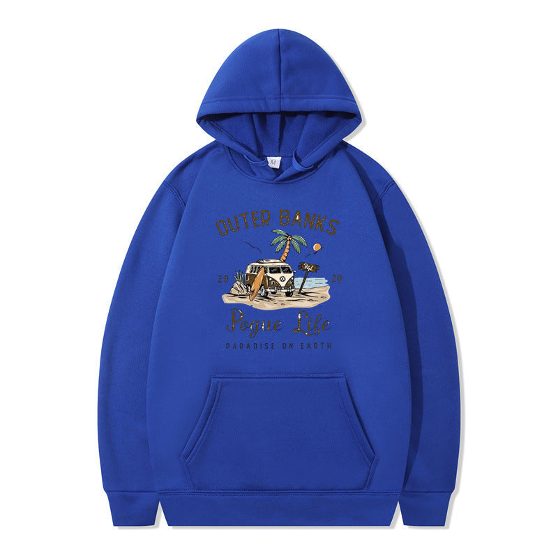 Dame hettegenser med maritimt design og inspirerende trykk Skjora