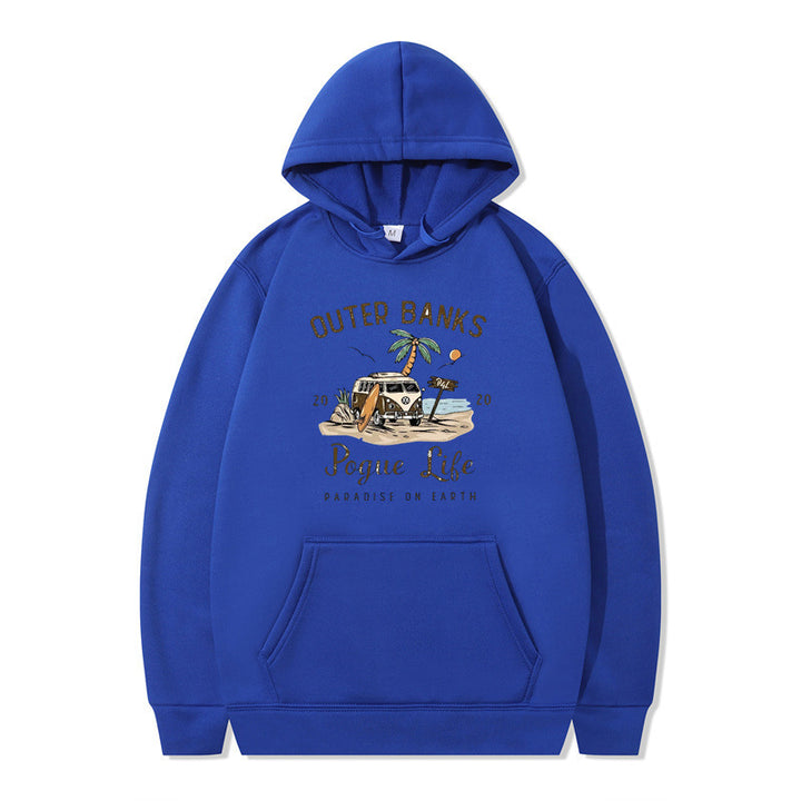 Dame hettegenser med maritimt design og inspirerende trykk Skjora