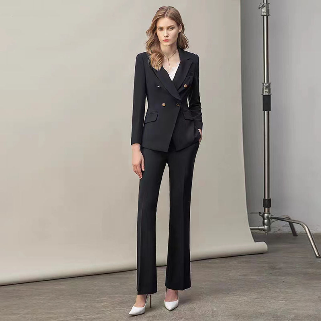 Kvinne elegant dobbeltradet dress sett Skjora
