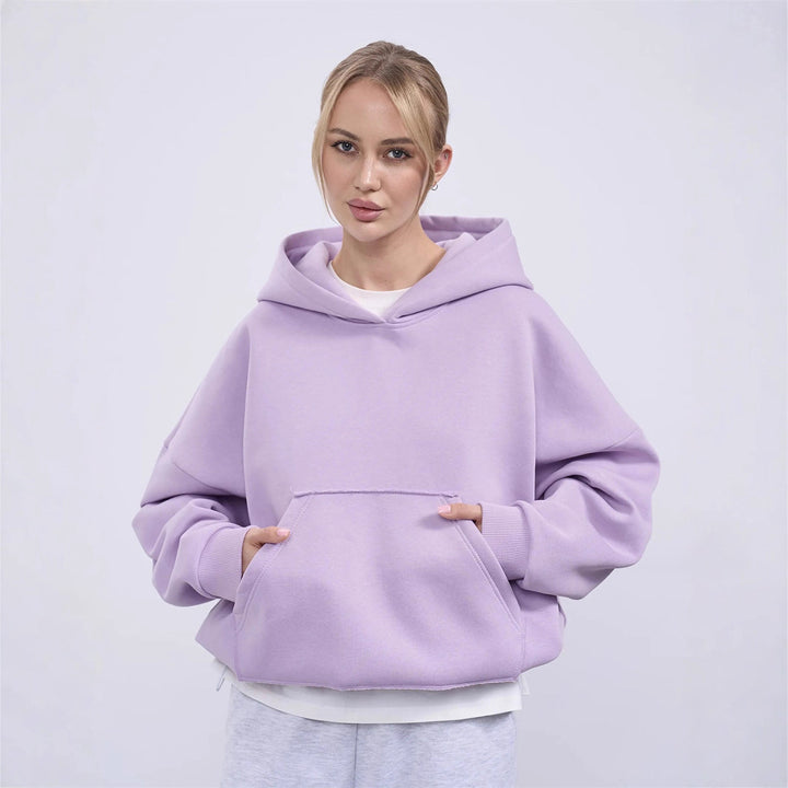Kvinnens komfortable oversized hettegenser Skjora