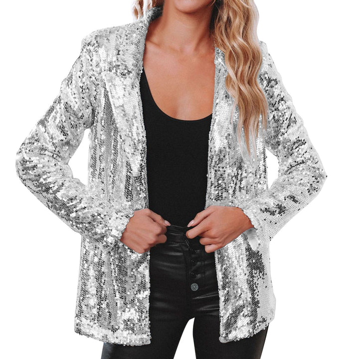 Kvinne Glitrende Blazer Skjora