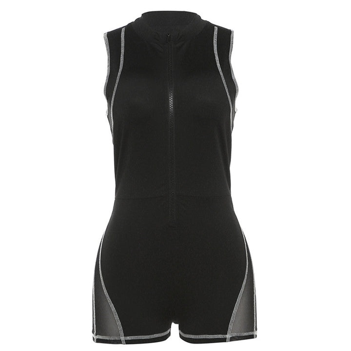 Damer sporty jumpsuit med glidelås Skjora