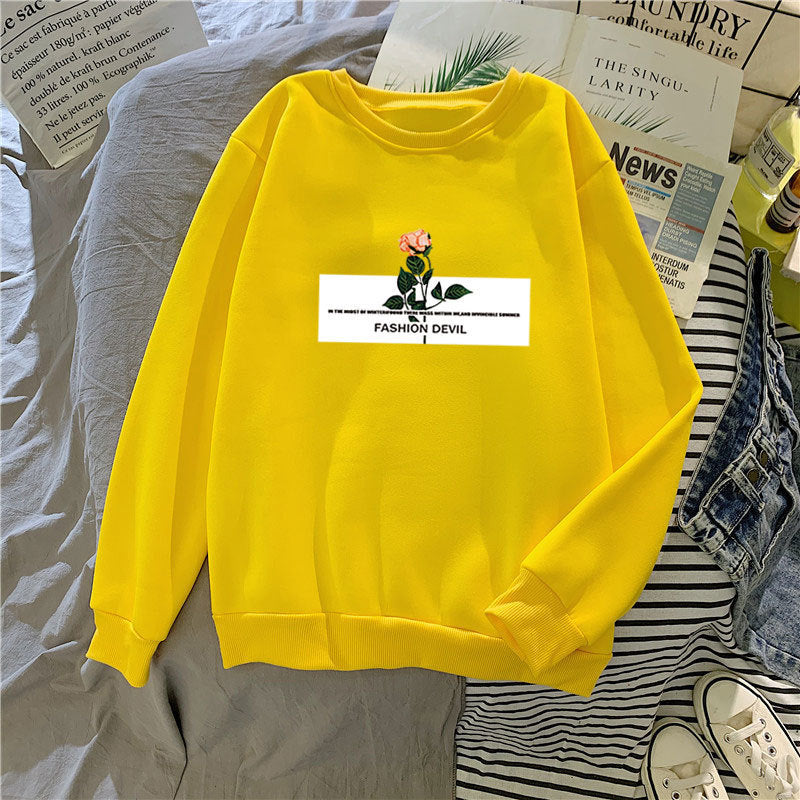 Dame Sweatshirt med blomsterdesign Skjora