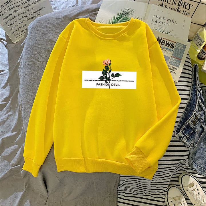 Dame Sweatshirt med blomsterdesign Skjora