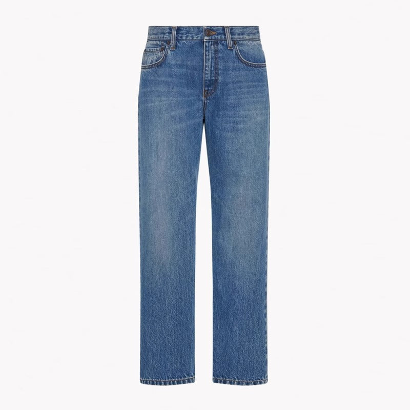 Dame høyt liv jeans i avslappet passform Skjora