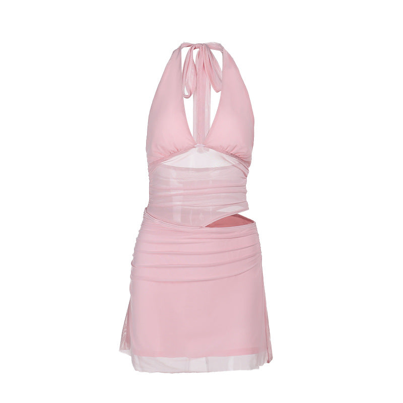 Women's off-shoulder swimsuit dress with sexy wrap design and figure-flattering silhouette Skjora