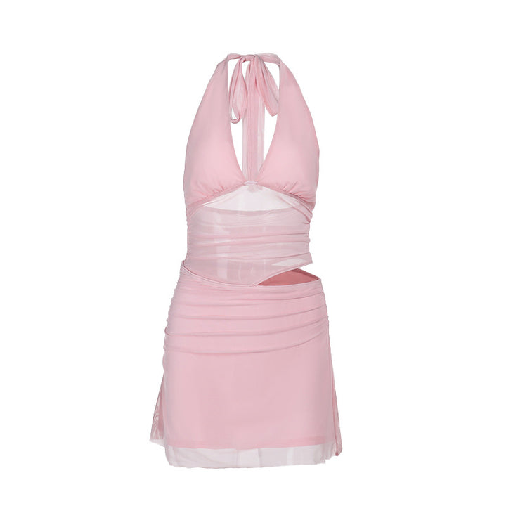 Women's off-shoulder swimsuit dress with sexy wrap design and figure-flattering silhouette Skjora