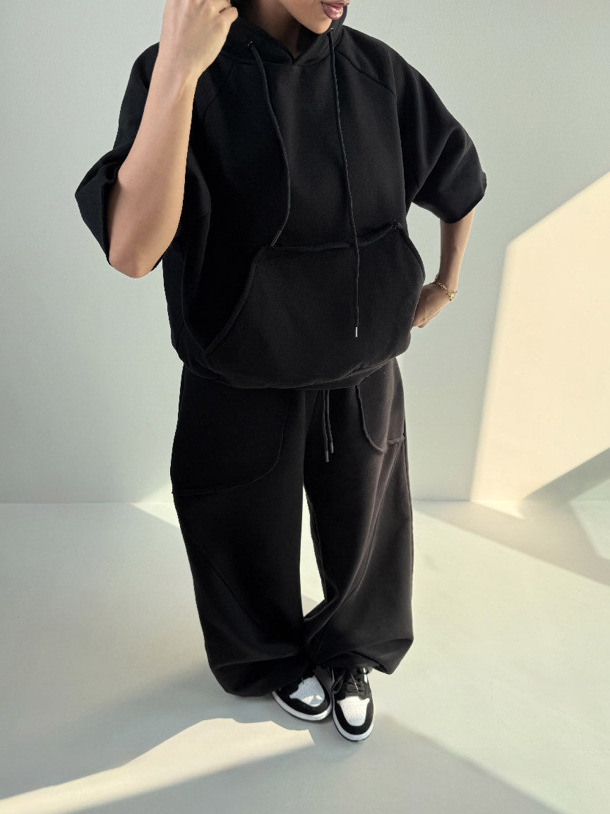 Damer oversized hettegenser med kengurulomme Skjora