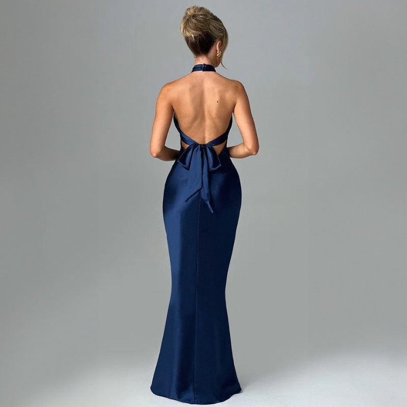 Damer Elegant Maxikjole med raffinerte innpakningsdetaljer og off-shoulder design Skjora