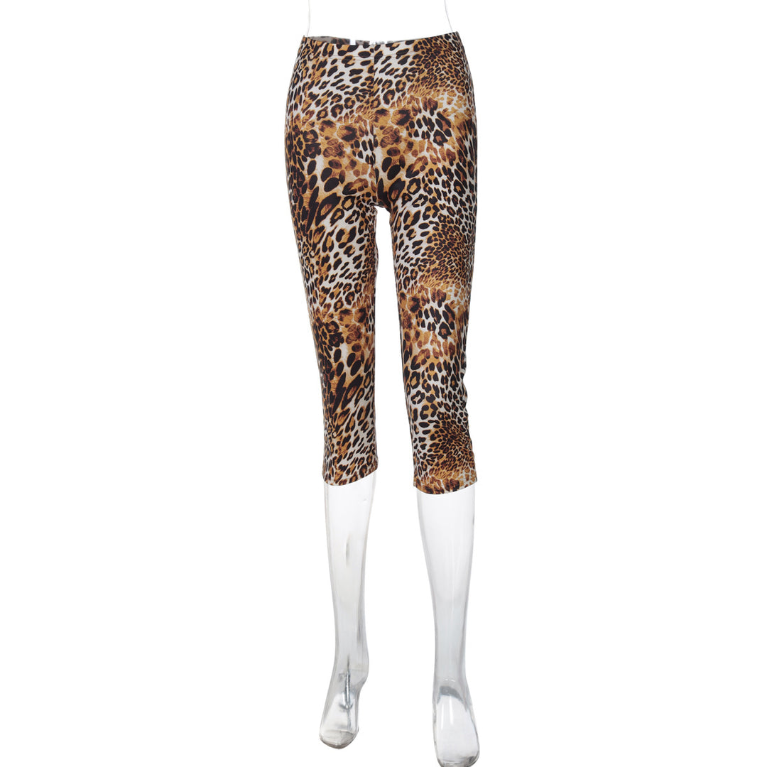 Dame leggings i trendy leo-mønster med komfortabel stretch Skjora