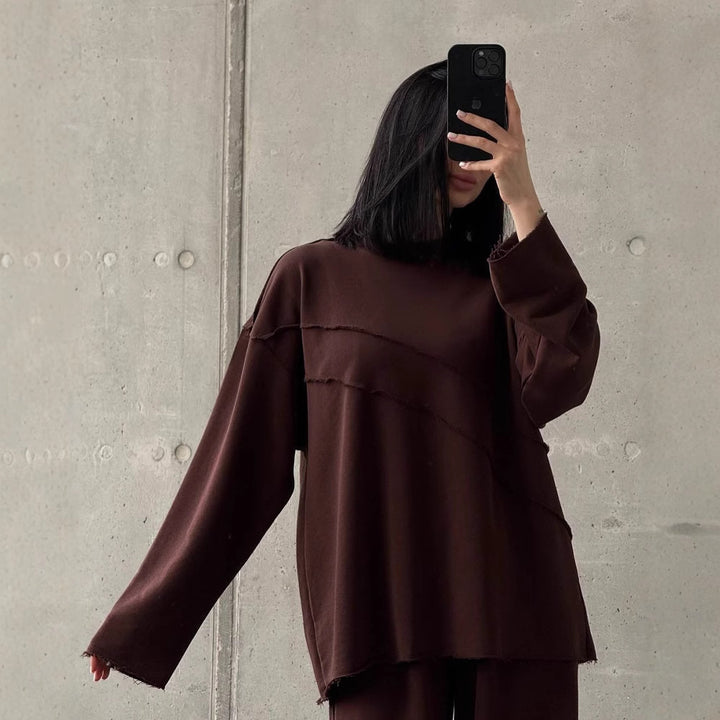 Dame casual lounge dress med en løs passform og komfortable detaljer Skjora