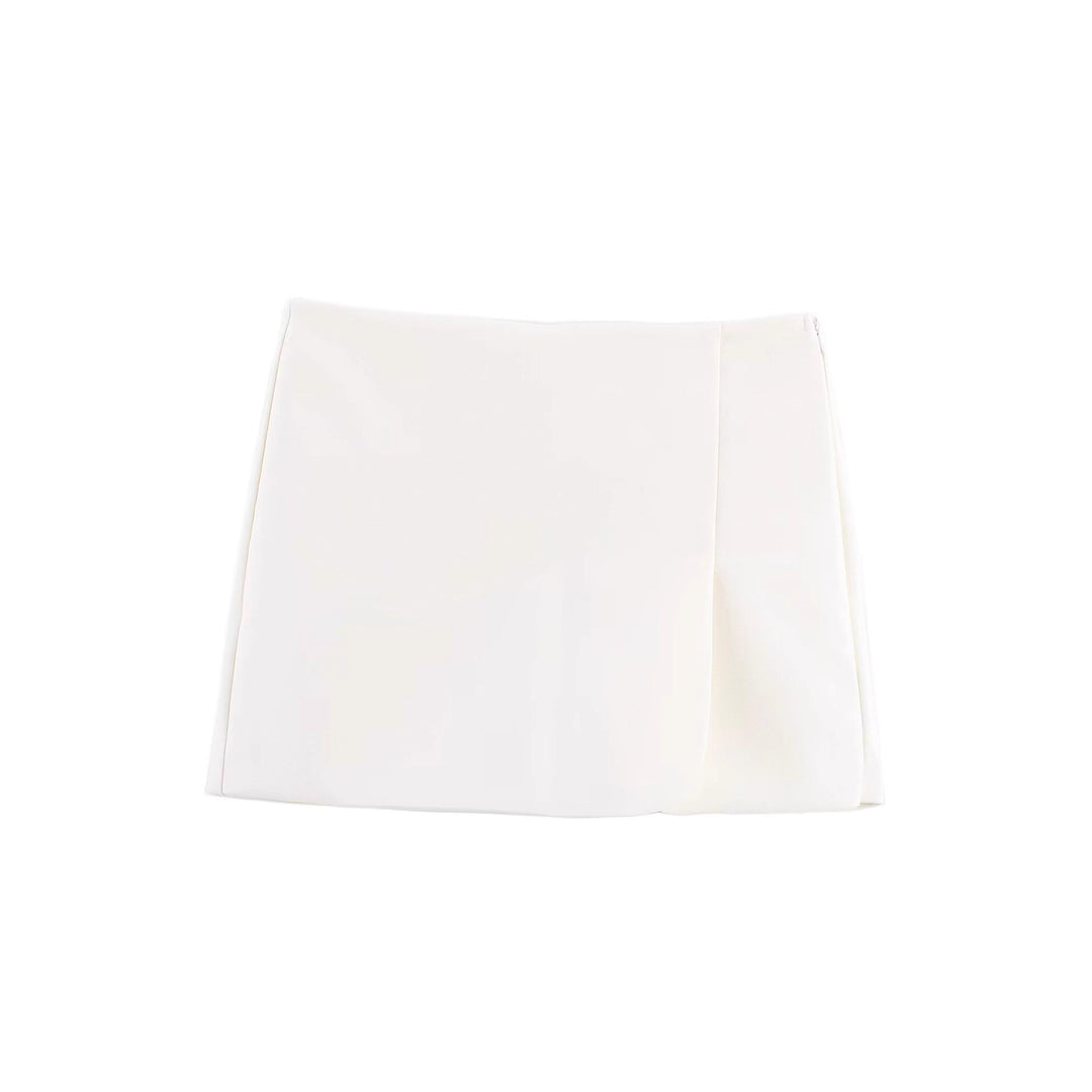 Dame Mini skjørt med eksklusiv snitt og elegant drapering Skjora