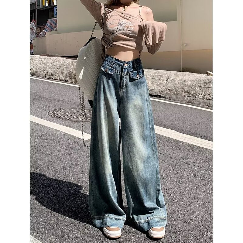 Kvinnenes vide jeans Skjora