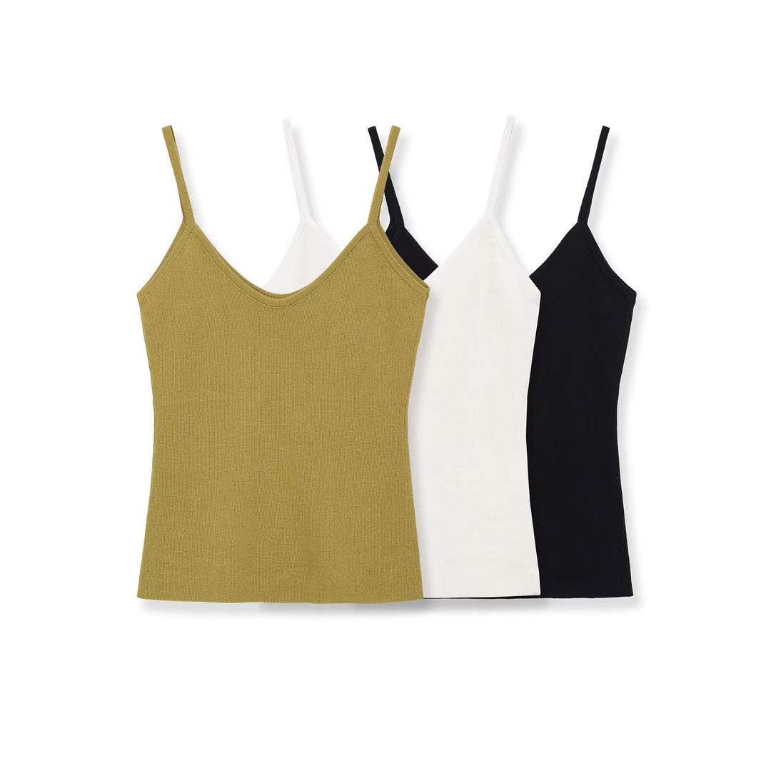 Dame spaghetti stroppe topp laget av lett og elastisk materiale Skjora