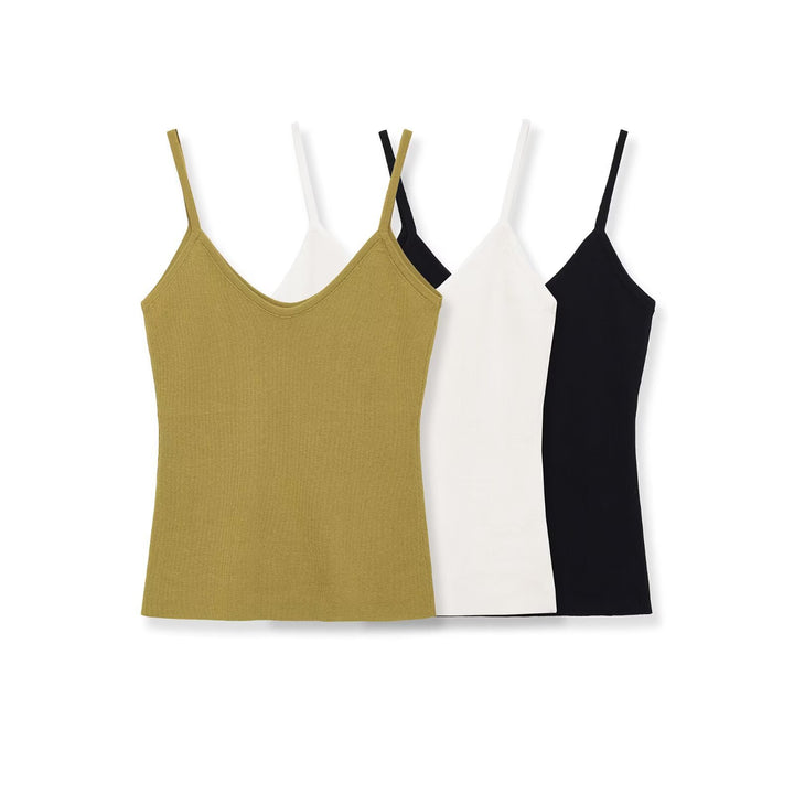 Dame spaghetti stroppe topp laget av lett og elastisk materiale Skjora