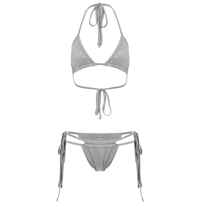 Dame bikini-sett med moteriktig triangeldesign og justerbare stropper Skjora