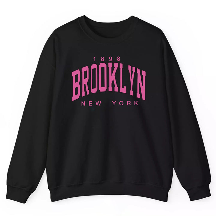 Dame sweatshirt med avslappet Brooklyn trykk og behagelig passform Skjora