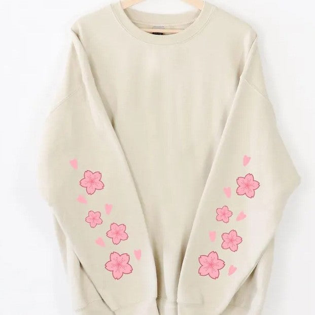 Kvinnegenser med blomsterdesign og romslige ermer Skjora