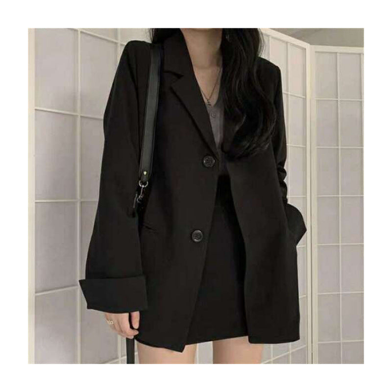 Kvinne Elegant Blazer med To-Knapp Lukking og Løs Passform Skjora