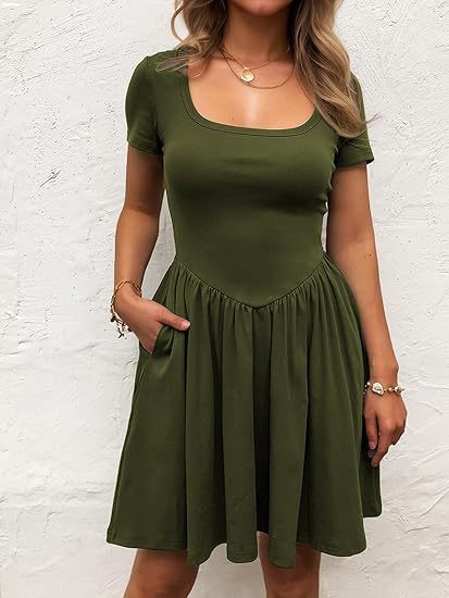 Women's Short-Sleeve Dress Skjora