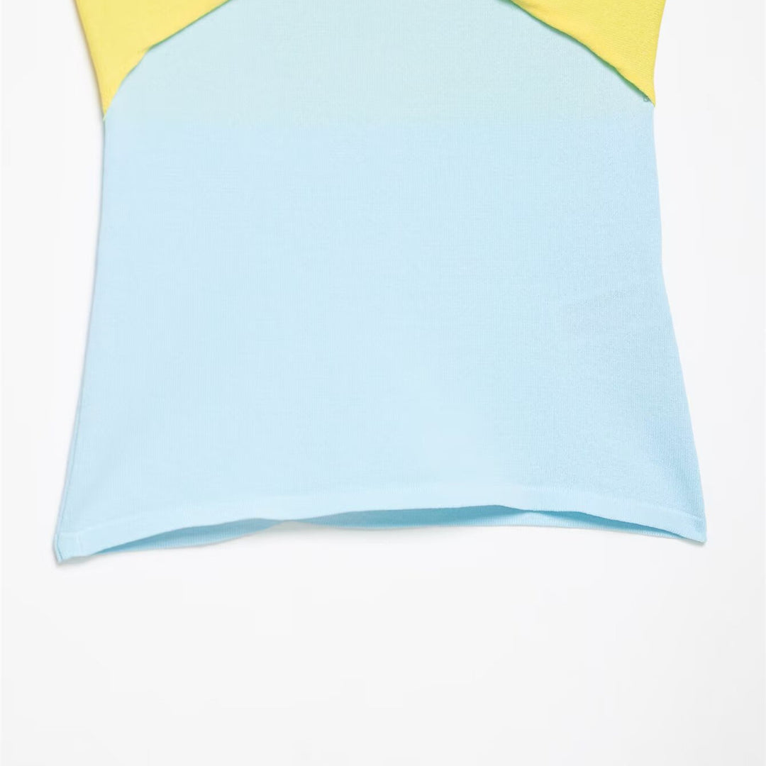 Damer Off-Shoulder Top med knute-detalj og gradient Skjora