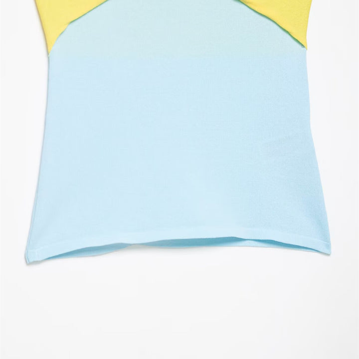 Damer Off-Shoulder Top med knute-detalj og gradient Skjora