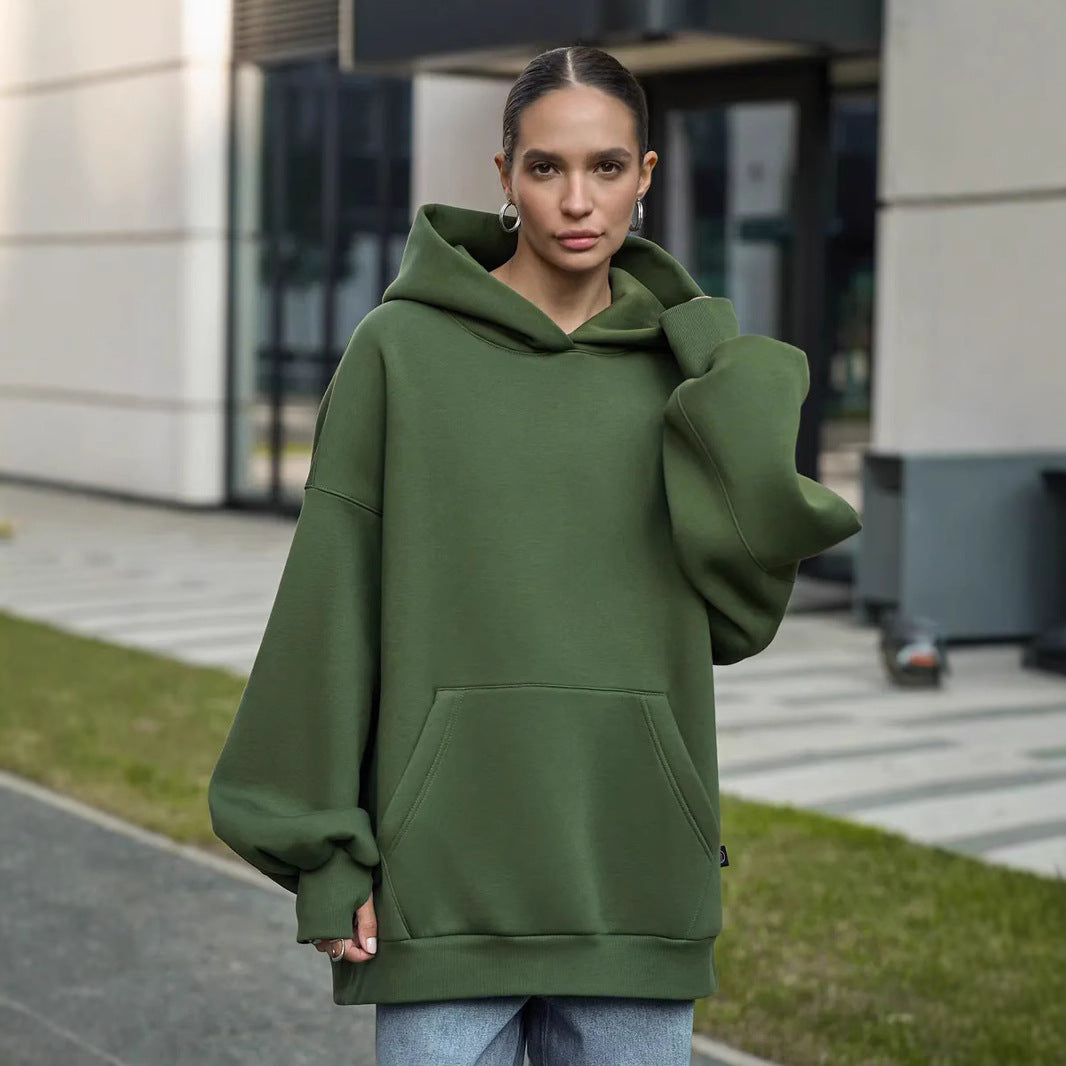 Dames oversized hoodie met volumineuze mouwen en geïntegreerde kangoeroezak Skjora