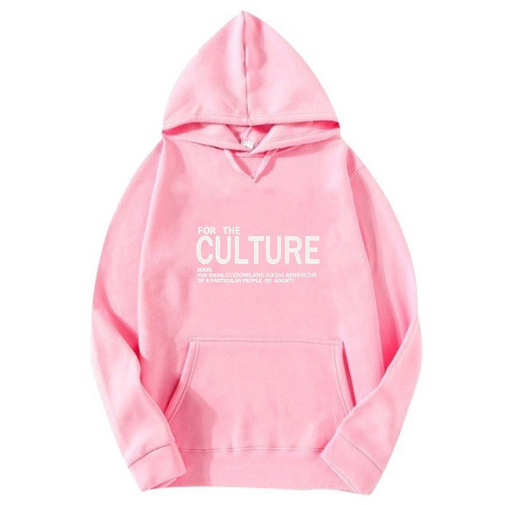 Damer hoodie med inspirerende kulturell trykk Skjora