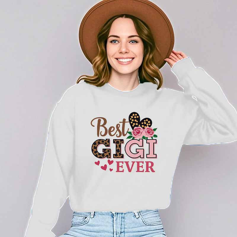 Dame sweatshirt med kreativ Gigi motiv Skjora