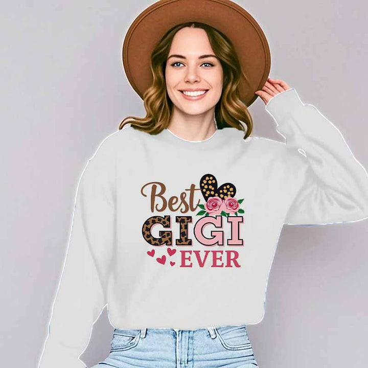 Dame sweatshirt med kreativ Gigi motiv Skjora