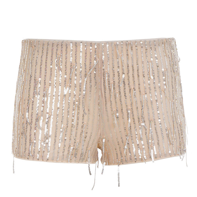 Dame Funksjons-Hotpants med elegant strassdesign Skjora