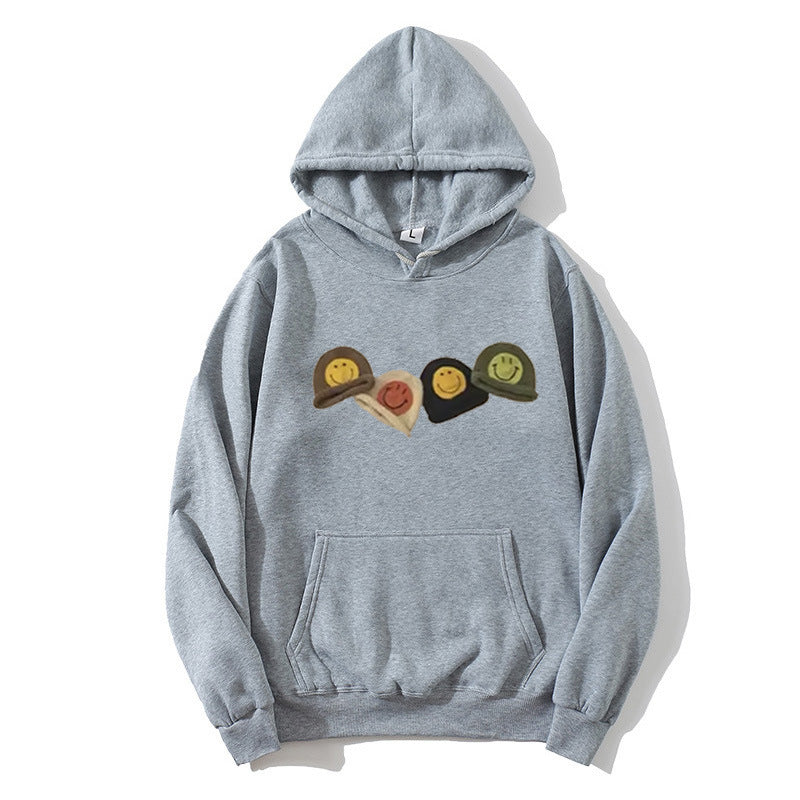 Damen Kapuzenpullover mit verspieltem Smiley-Design Skjora