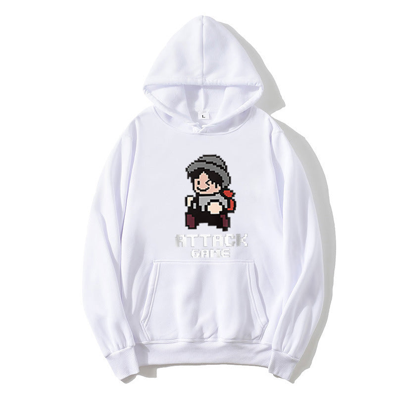 Women's Hoodie with Playful Retro Game Design Skjora