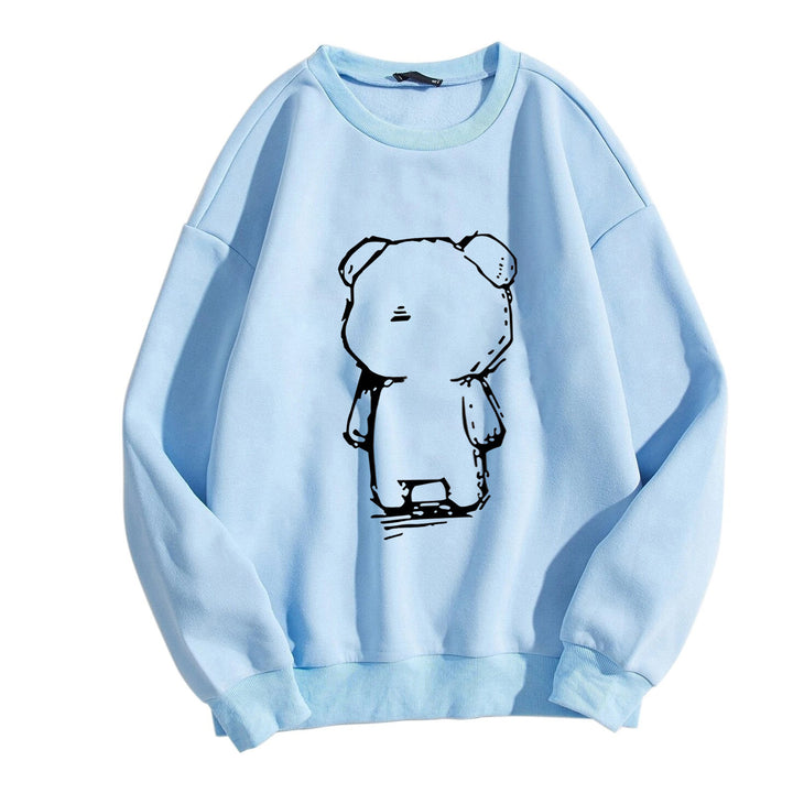Damegen Sweatshirt med kreativt bjørnemotiv Skjora