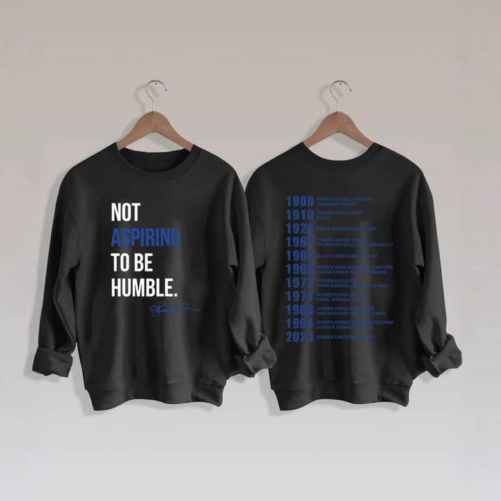 Damesweatshirt med inspirerende tekst og historisk motiv Skjora