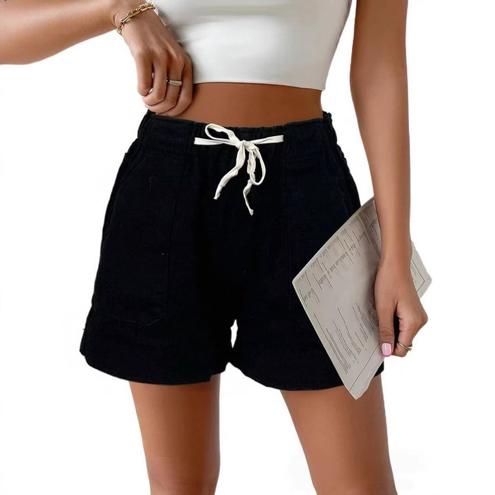 Dame Løse Denim-Shorts med elastisk liv Skjora