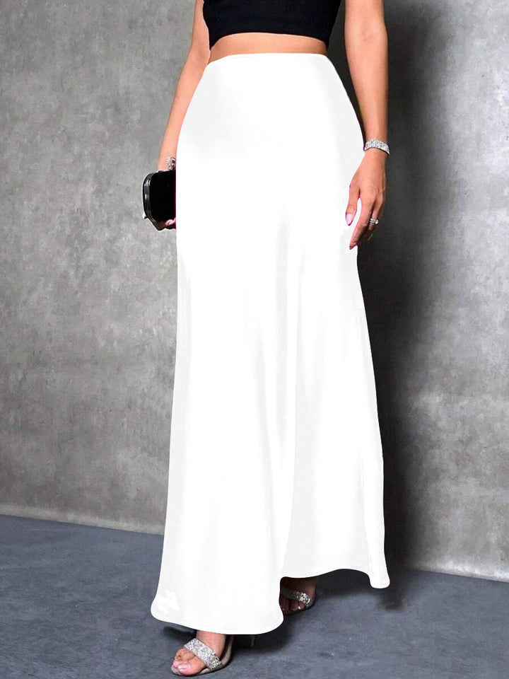Dame maxiskjørt med flytende snitt og elegant fall Skjora