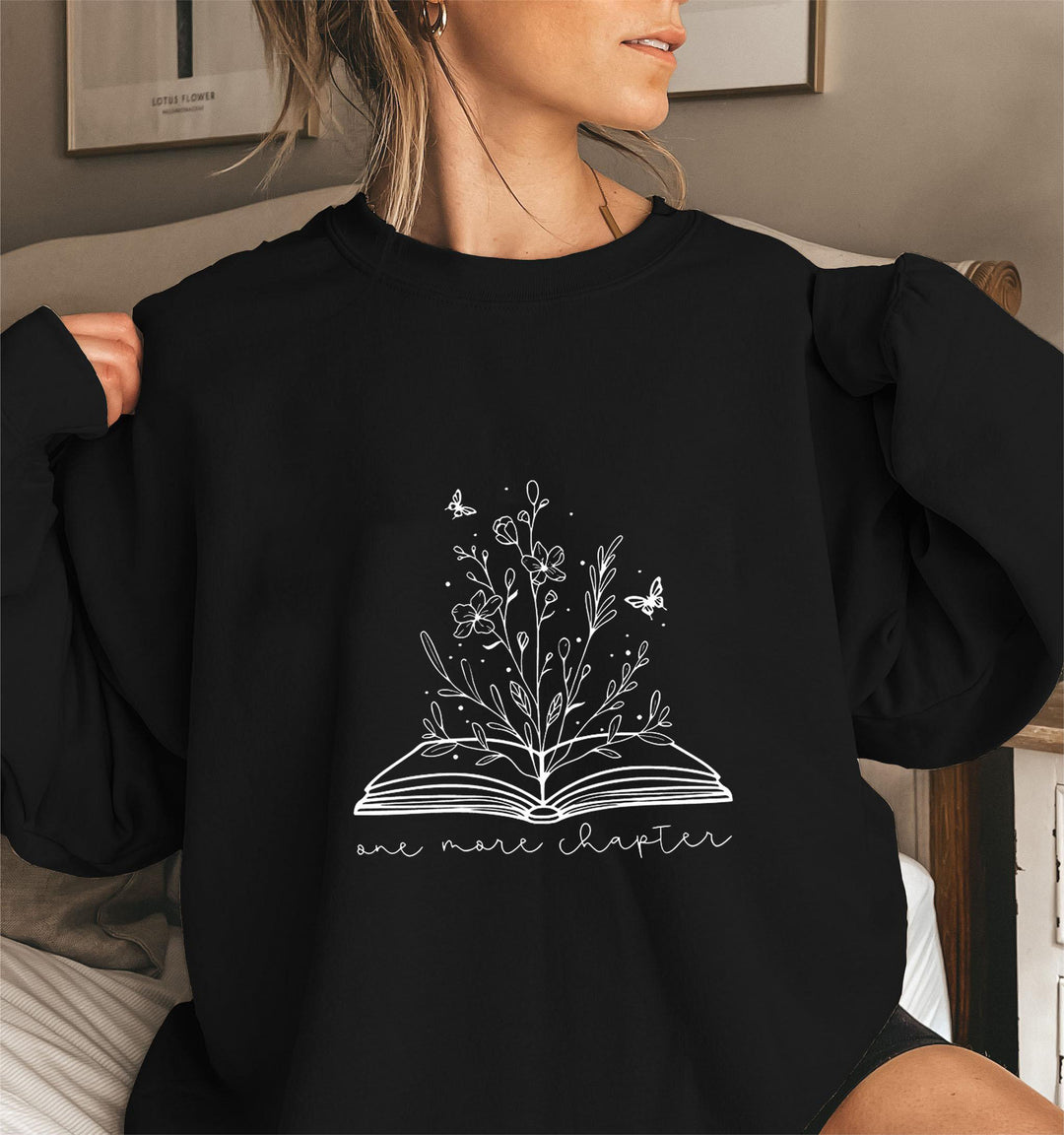 Kvinne genser med elegant blomst design og inspirerende trykk Skjora