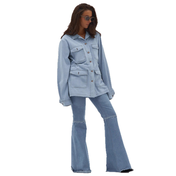 Kvinnes utility jakke med lapp lommer og moderne snitt Skjora