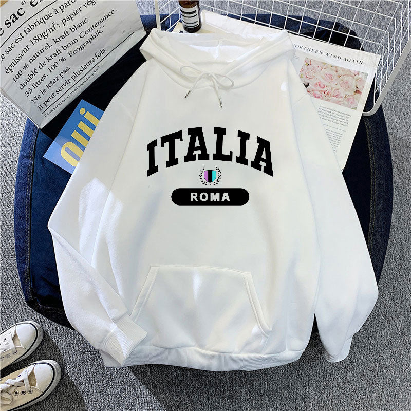 Women's hoodie with Italy print Skjora