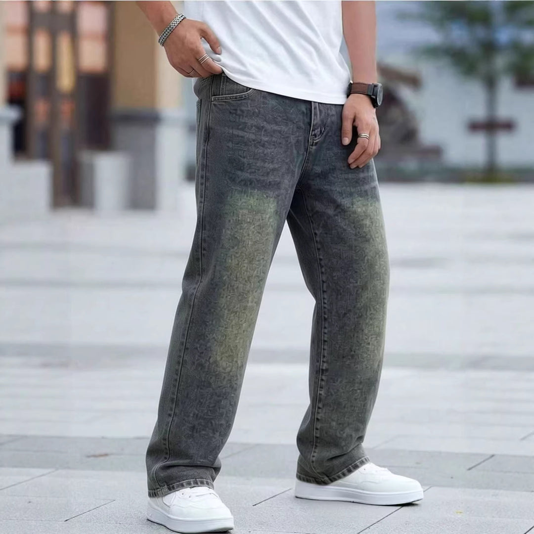 Herre casual jeans med unik design Skjora