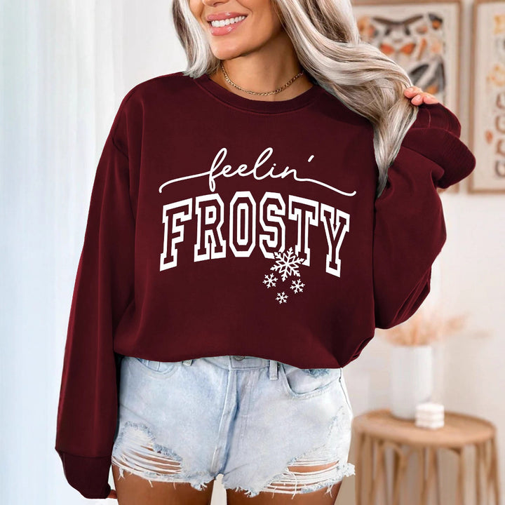 Dame sweatshirt med grafisk trykk Skjora