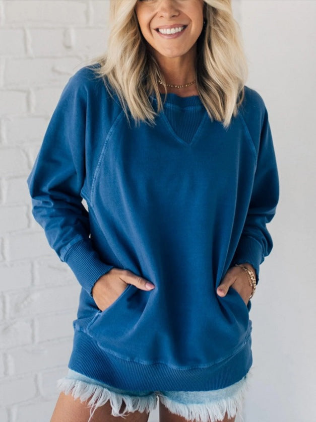 Kvinnelig komfortabel oversized sweatshirt med avslappet design Skjora