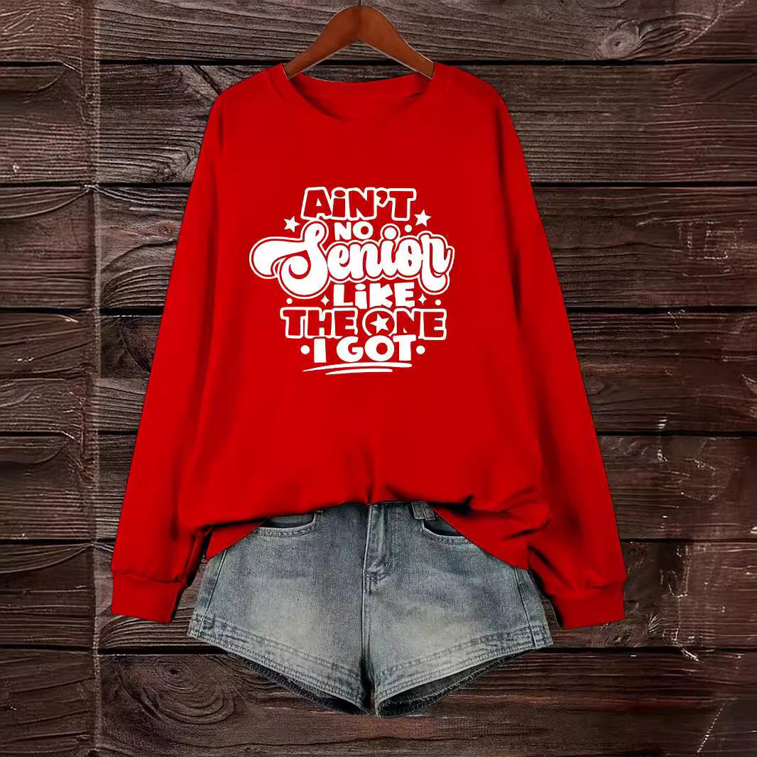 Dame sweatshirt med avslappet slogan design Skjora