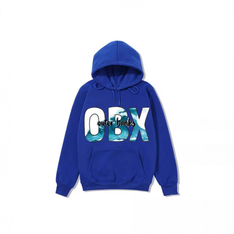 Women's Hooded Sweatshirt with Maritime Graphic Design Skjora