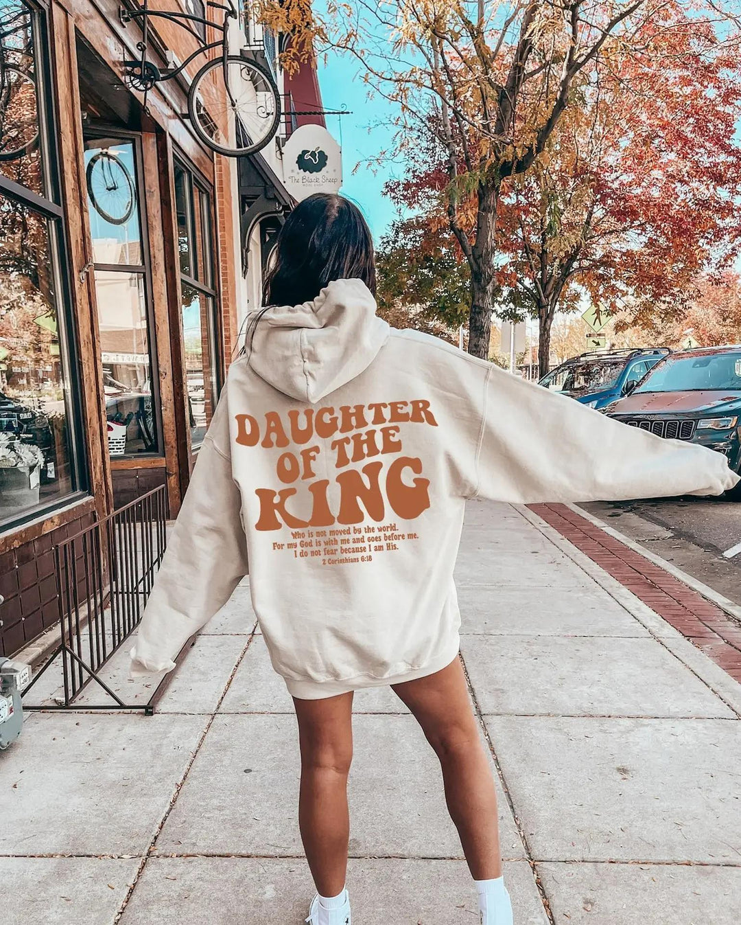 Women's hoodie with motivational lettering Skjora