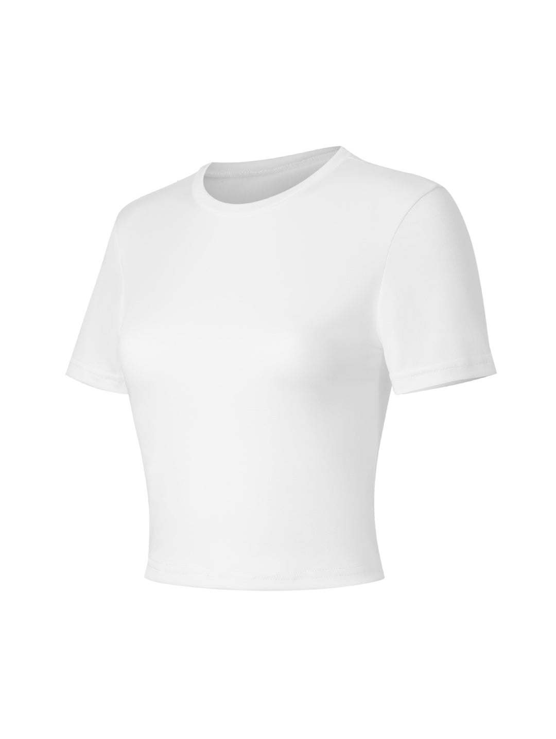 Dame Crop-T-skjorte med figurnær passform og moderne design Skjora