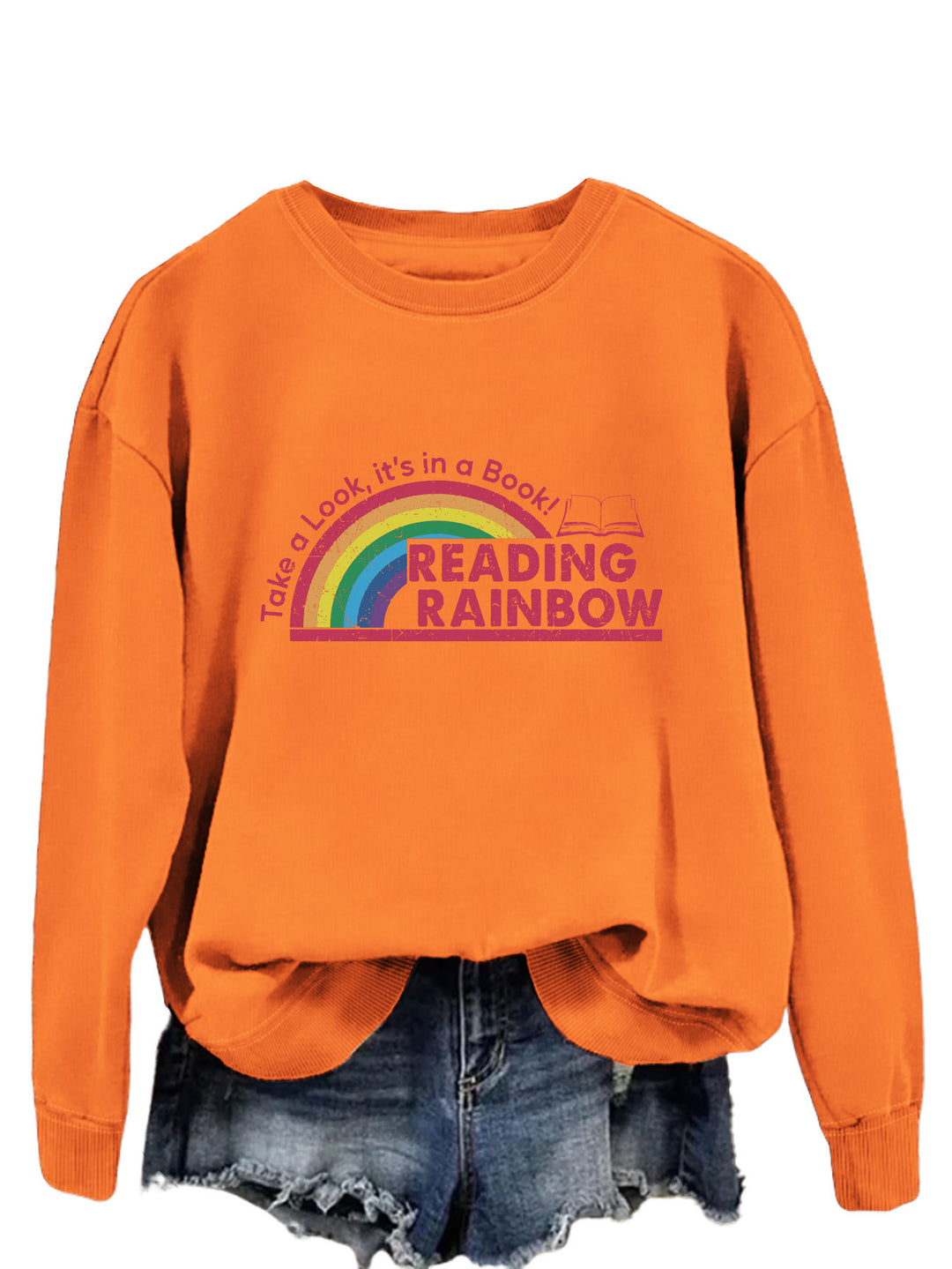 Dame avslappet sweatshirt med unik trykk Skjora